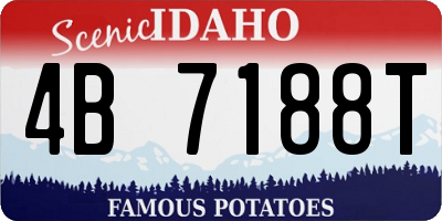 ID license plate 4B7188T