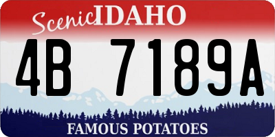 ID license plate 4B7189A
