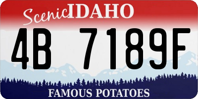 ID license plate 4B7189F