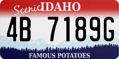 ID license plate 4B7189G
