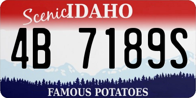 ID license plate 4B7189S