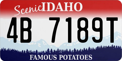 ID license plate 4B7189T