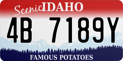 ID license plate 4B7189Y