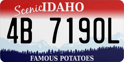 ID license plate 4B7190L