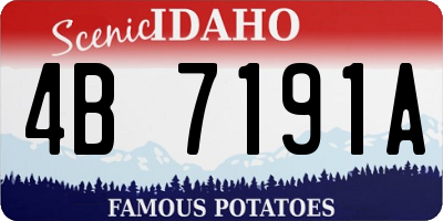 ID license plate 4B7191A