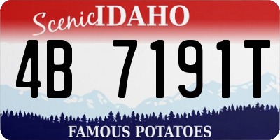 ID license plate 4B7191T
