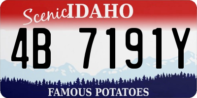 ID license plate 4B7191Y