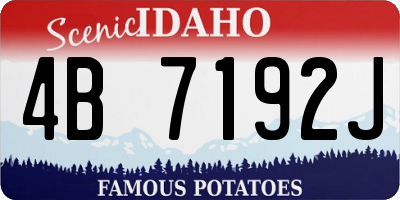 ID license plate 4B7192J