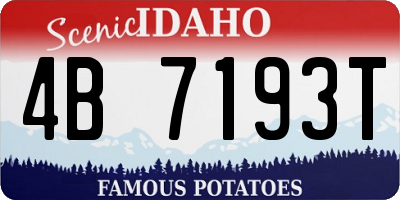 ID license plate 4B7193T