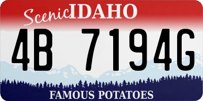 ID license plate 4B7194G
