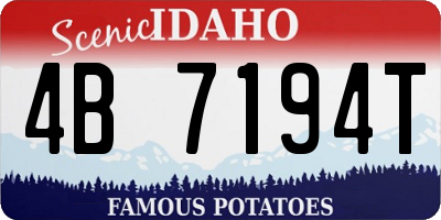 ID license plate 4B7194T