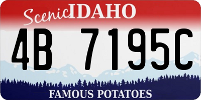 ID license plate 4B7195C