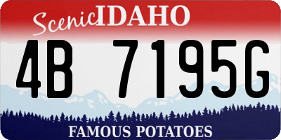 ID license plate 4B7195G