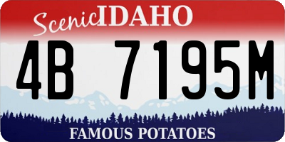 ID license plate 4B7195M