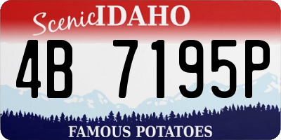 ID license plate 4B7195P
