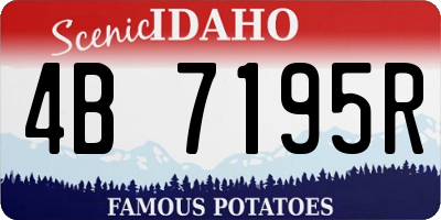 ID license plate 4B7195R