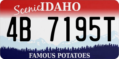 ID license plate 4B7195T