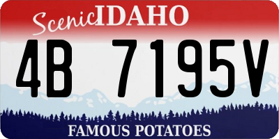 ID license plate 4B7195V