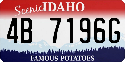 ID license plate 4B7196G
