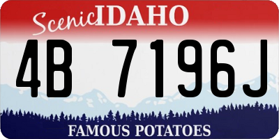 ID license plate 4B7196J