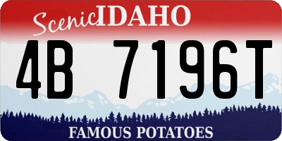ID license plate 4B7196T