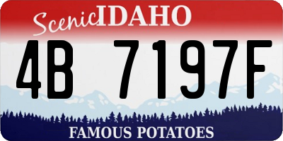 ID license plate 4B7197F