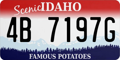 ID license plate 4B7197G