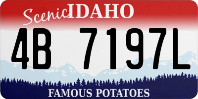 ID license plate 4B7197L