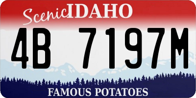 ID license plate 4B7197M