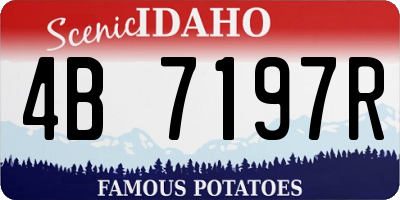 ID license plate 4B7197R
