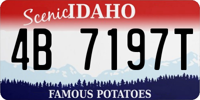 ID license plate 4B7197T