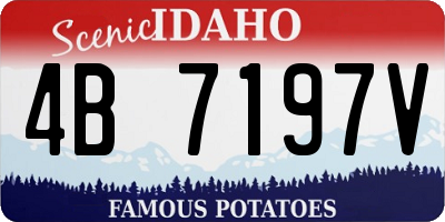 ID license plate 4B7197V