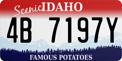 ID license plate 4B7197Y