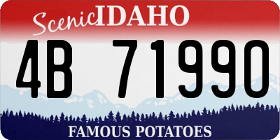 ID license plate 4B7199O