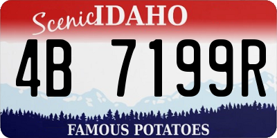 ID license plate 4B7199R