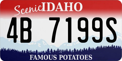 ID license plate 4B7199S