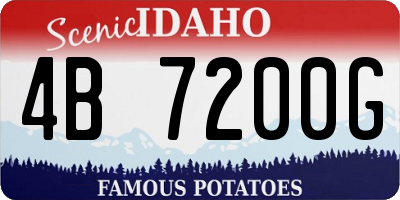 ID license plate 4B7200G