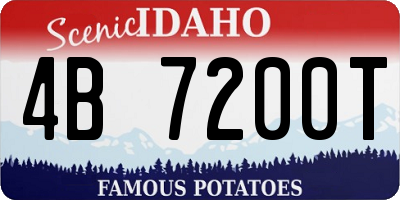 ID license plate 4B7200T