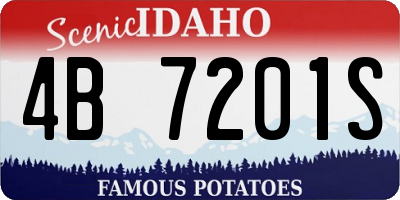 ID license plate 4B7201S