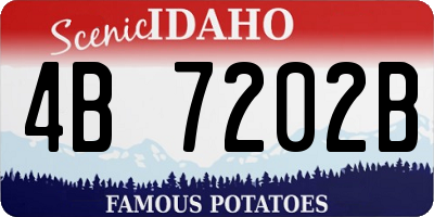 ID license plate 4B7202B