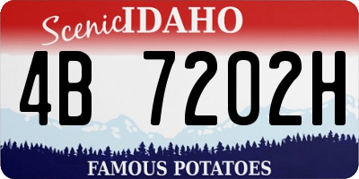 ID license plate 4B7202H