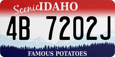 ID license plate 4B7202J