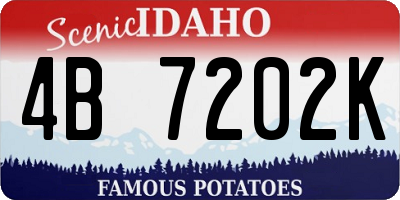 ID license plate 4B7202K