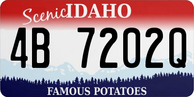 ID license plate 4B7202Q