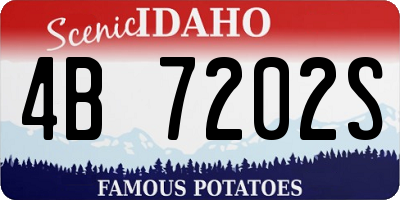 ID license plate 4B7202S