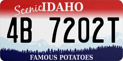 ID license plate 4B7202T