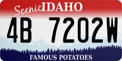 ID license plate 4B7202W
