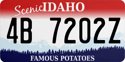ID license plate 4B7202Z
