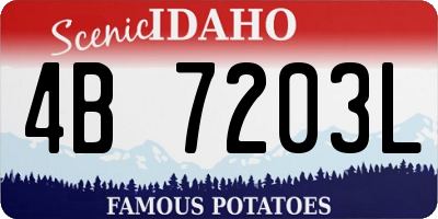 ID license plate 4B7203L