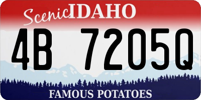 ID license plate 4B7205Q